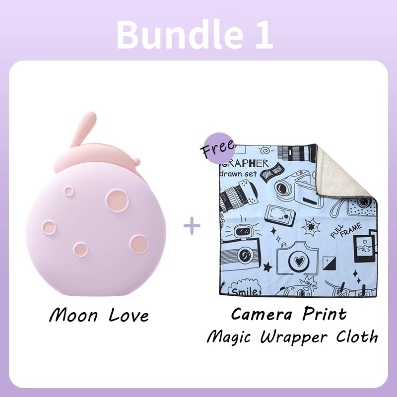 Moon Love Rabbit 2 in 1 Suction Egg Clitoral G Spot Vibrator Set