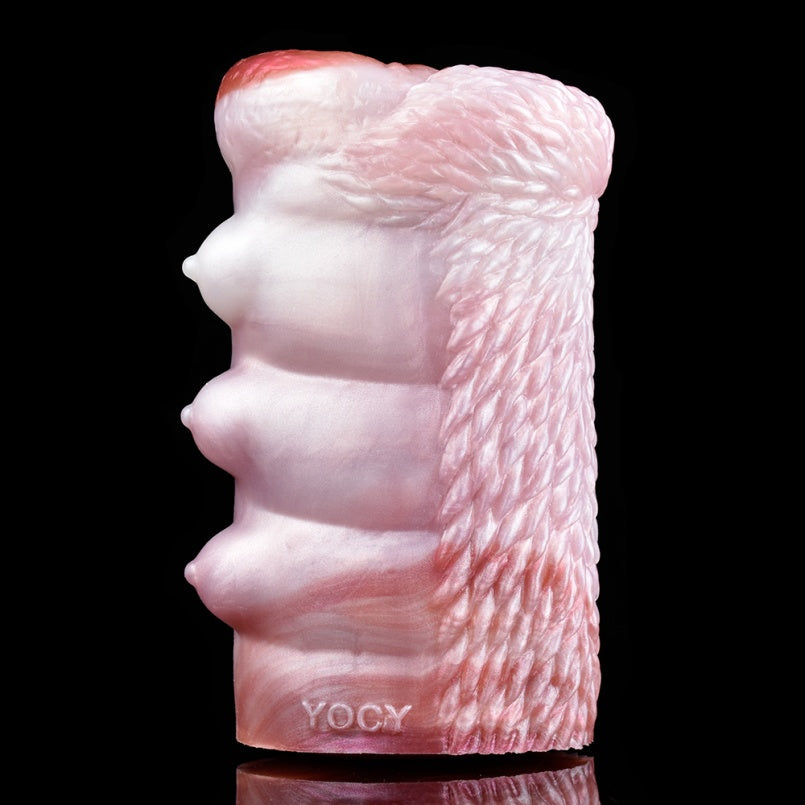 Fantasy Puppy-Inspired Pocket Pussy – Dual-Channel Silicone Masturbator Penis Massager