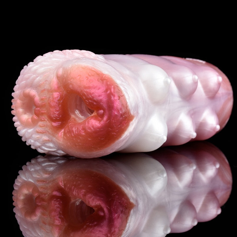 Fantasy Puppy-Inspired Pocket Pussy – Dual-Channel Silicone Masturbator Penis Massager