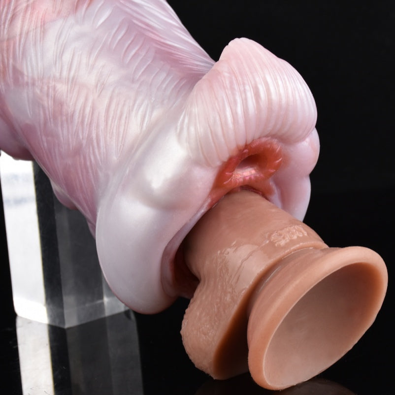 Pink Demonic Cow Pussy – Wild-Grip Silicone Pocket Masturbator Sex Toys for Men