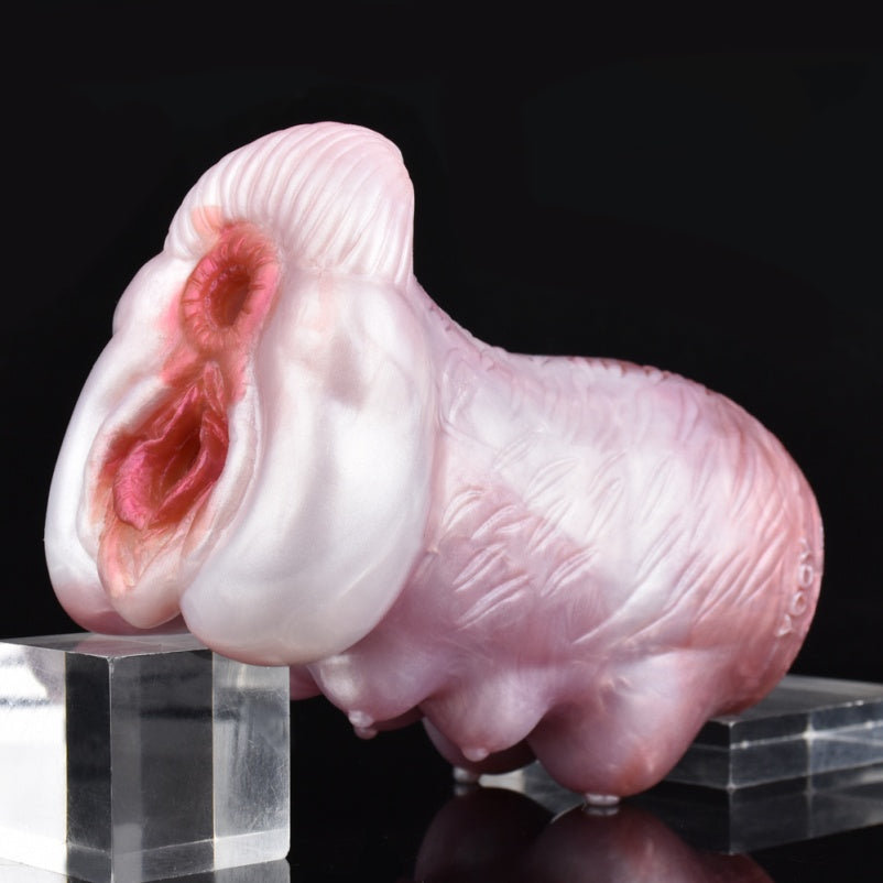 Pink Demonic Cow Pussy – Wild-Grip Silicone Pocket Masturbator Sex Toys for Men