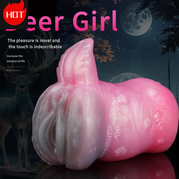 Deer silicone pocket pussy Dual Channels