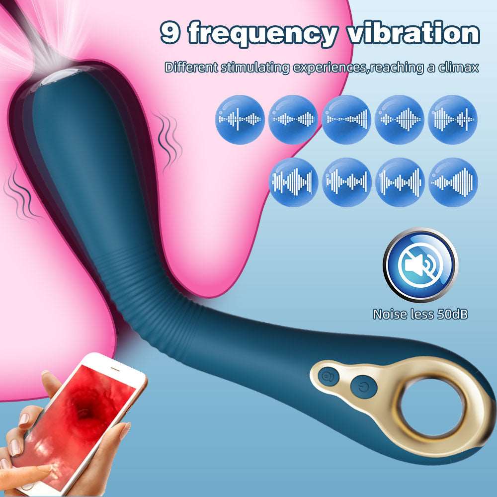 Endoscopic Vibrating Dildo Anal Toys - 360° Bendable Heat Endoscope Vibrator Women Masturbator