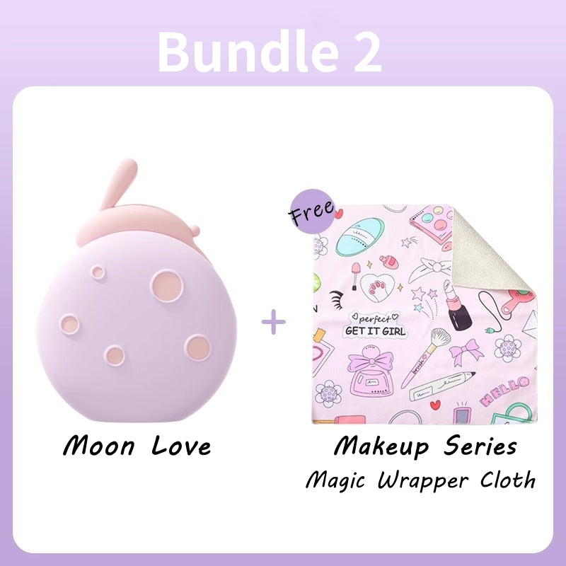 Moon Love Rabbit 2 in 1 Suction Egg Clitoral G Spot Vibrator Set
