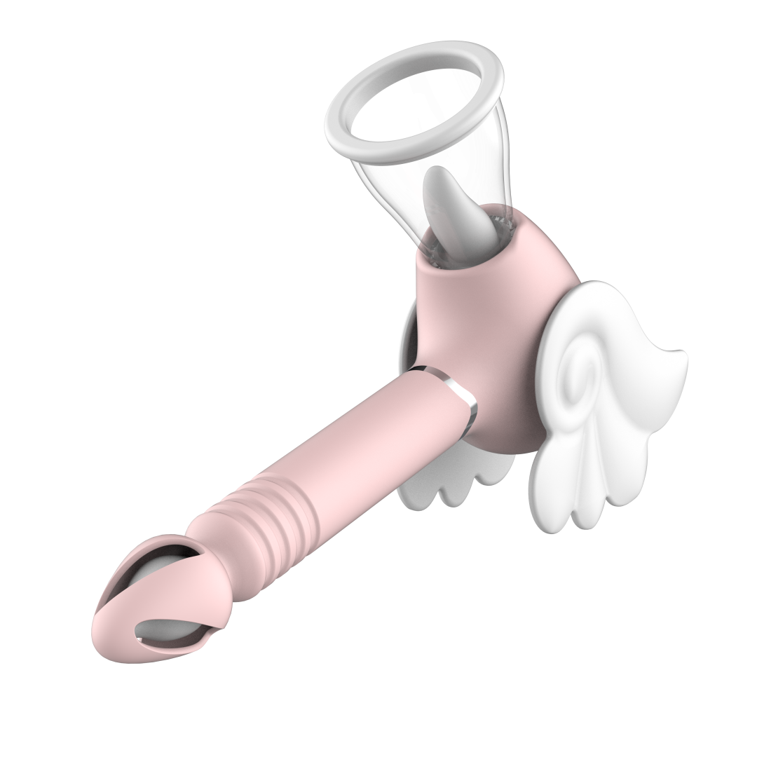 Magic Wand 4 in 1 Vacuum Suction Thrusting Clitoral G-spot Vibrator