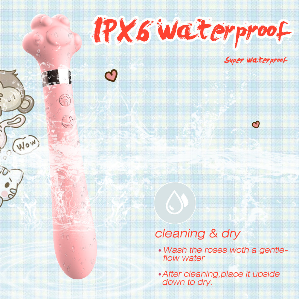 Cute Cat Paw 7 Flapping Clitoral G Spot Vibrator