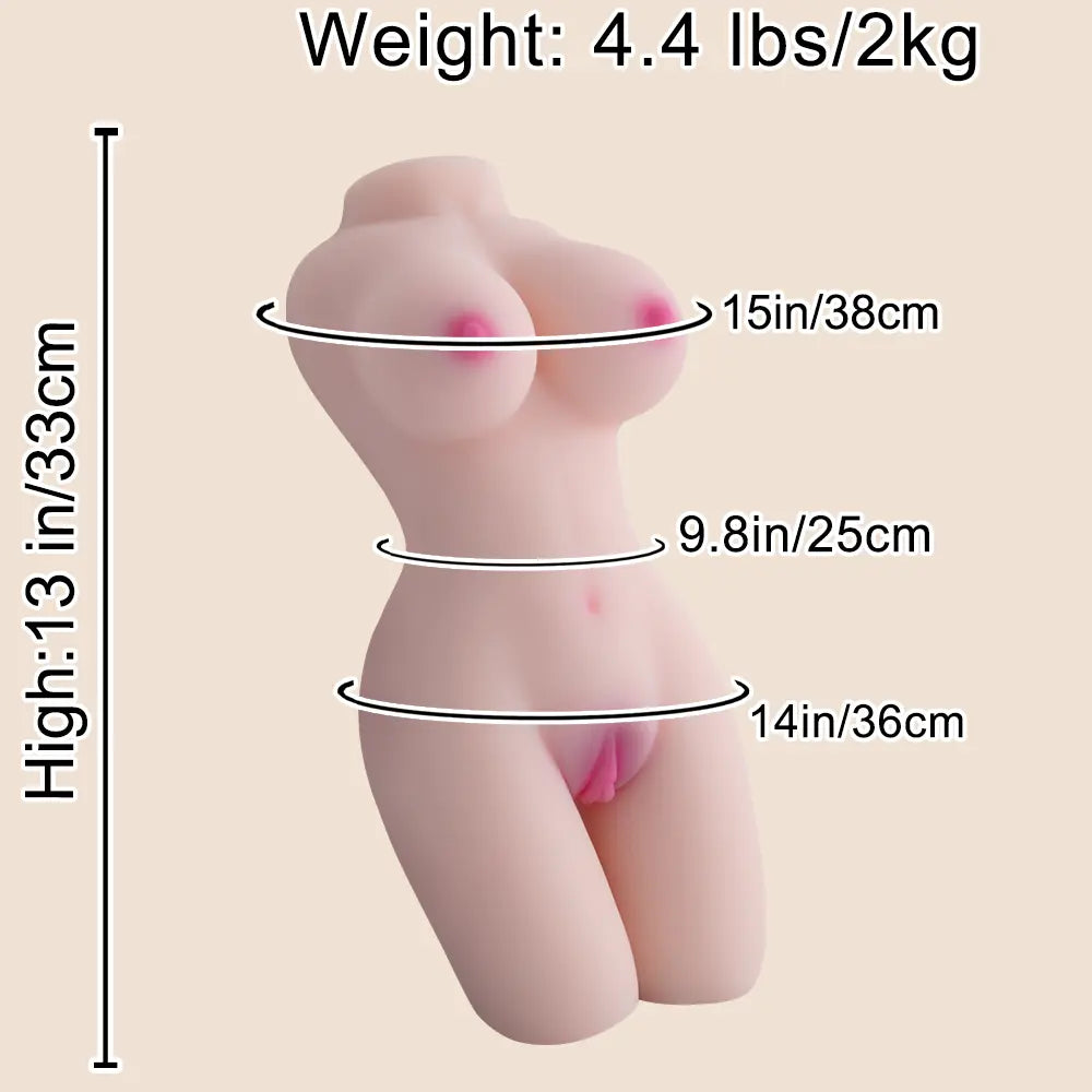 4.4lb Sex Doll Torso With Skeleton