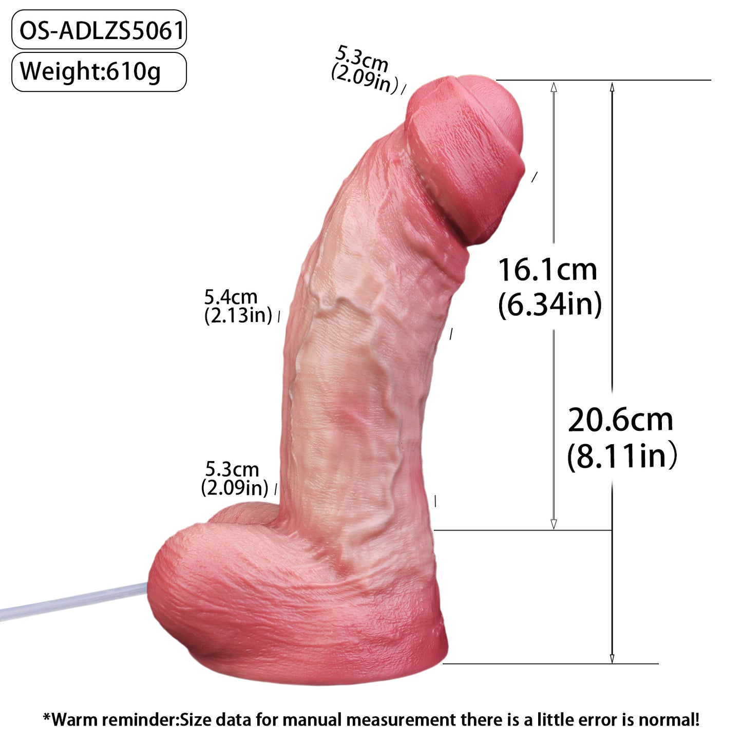 RealFeel Dual Density Ejaculating Dildo 10 Size