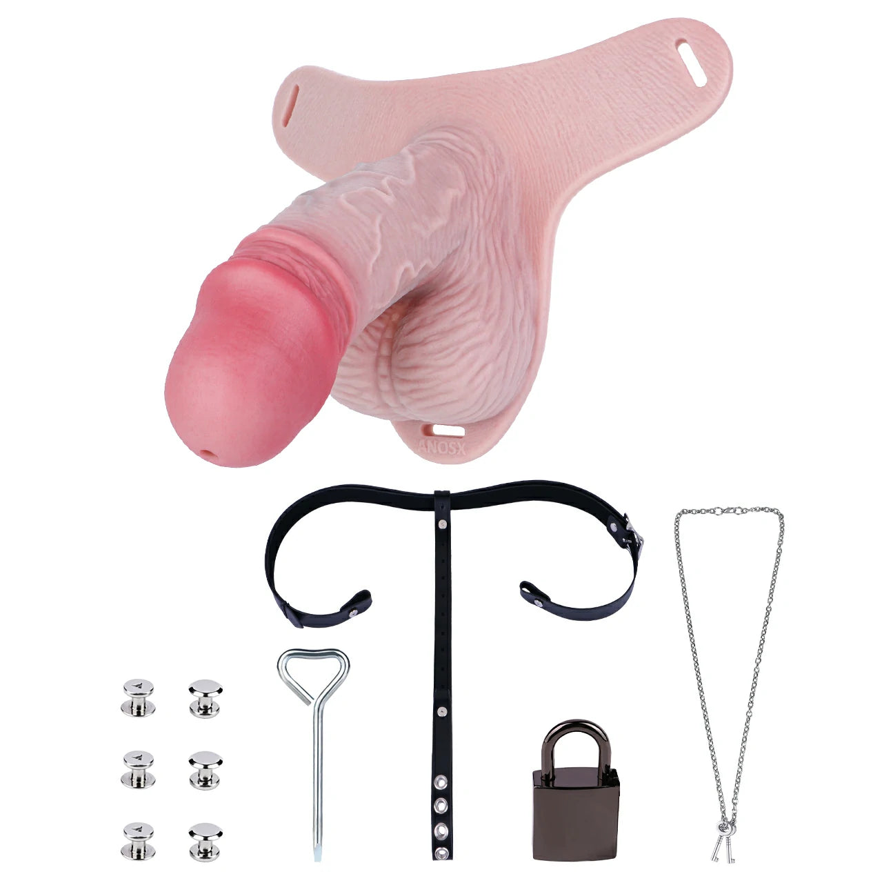 Wearable Lockable Silicone Chastity Pants(9 Size)