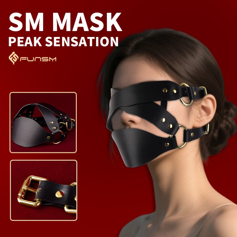 Fantasy Strapon Mask Bettie Bondage - Extreme Sex Black Leather BDSM Gear
