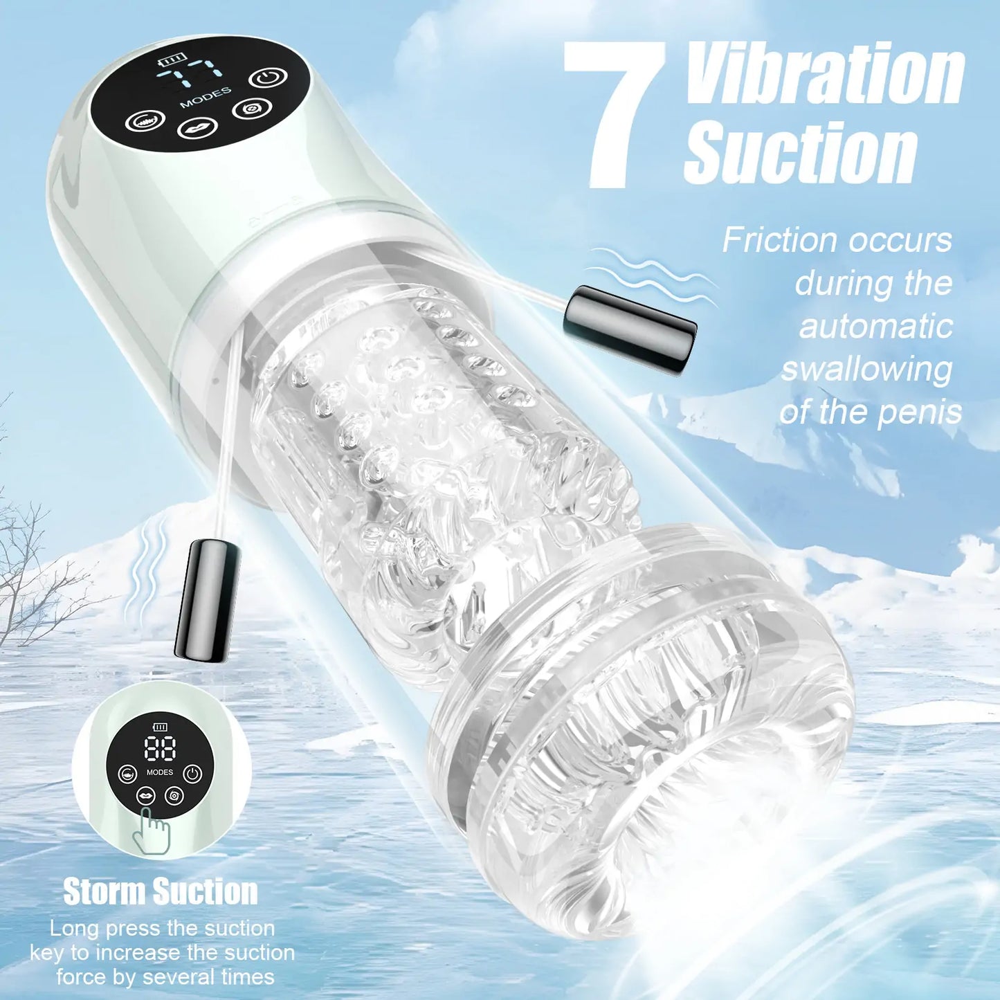 6-in-1 Telescopic Rotating Vibrating Masturbator