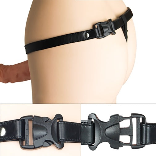 6.5 inches Vibration Unisex hollow Strap on Dildo