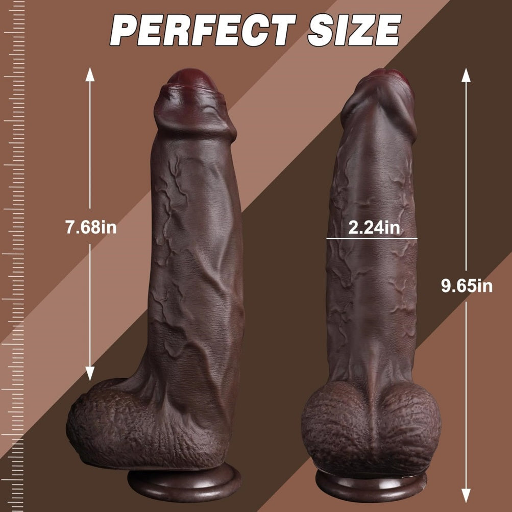 Fantasy Silicone Giant Realistic Dildo with Suction Cup – G-Spot Stimulation Female Masturbation Toy