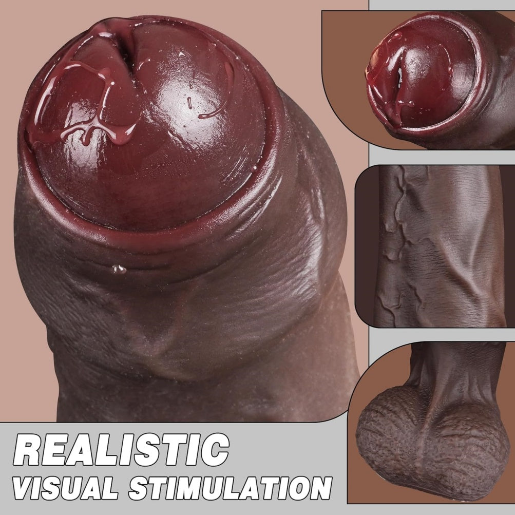 Fantasy Silicone Giant Realistic Dildo with Suction Cup – G-Spot Stimulation Female Masturbation Toy