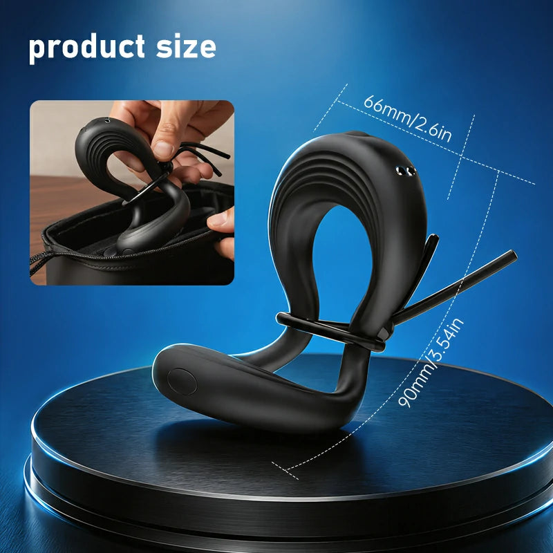 Ergonomic Couples Vibrating Cock Ring for Wearable Stimulation