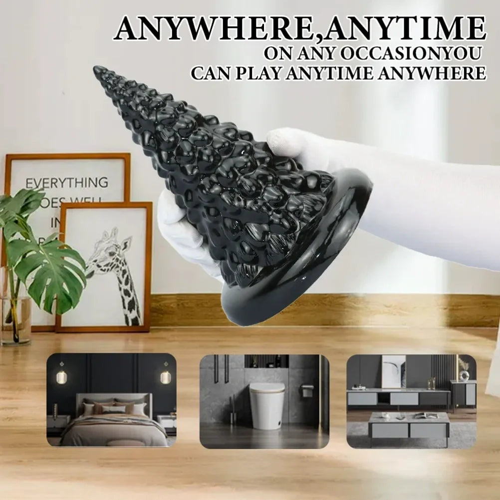 Fantasy Conical Butt Plug Silicone Dildo - Sex Toys for Anal and Vaginal Fisting Expansion