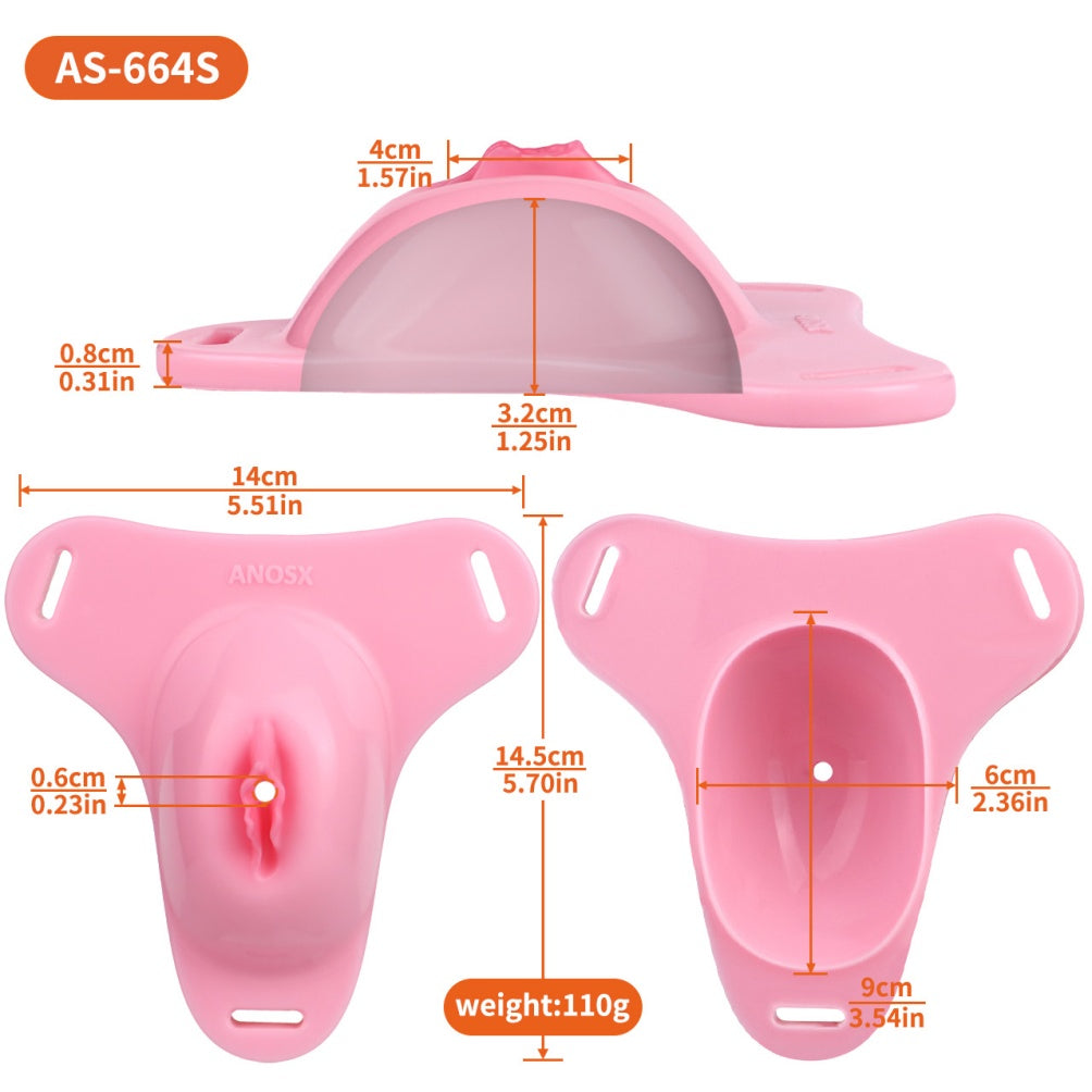 Realistic Fake Vagina Strap-on Silicone Pants – Shemale Sex Insert Silicone Toy