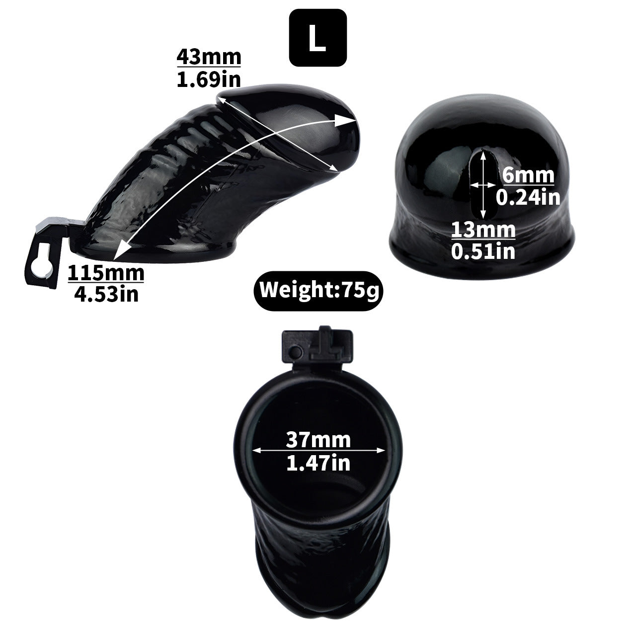 ABS Resin Chastity Cage with Lock