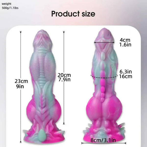 Alexis Alien Dog Dildo 9 Inches