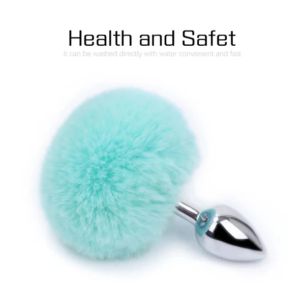 Anal Plug Rabbit Tail Stainless Steel