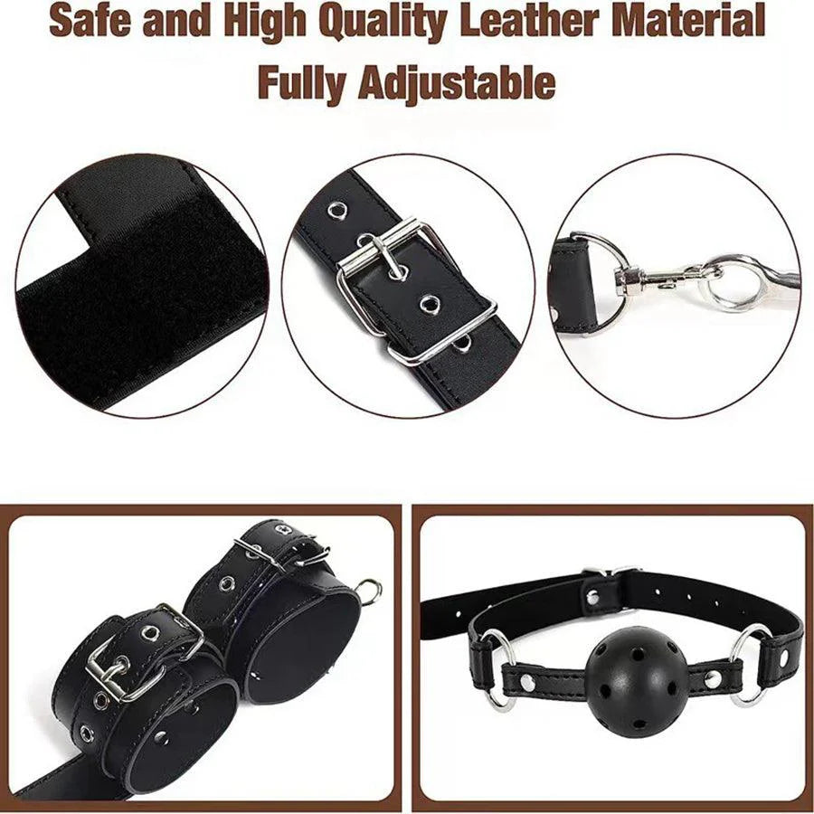 Anal Hook Bondage Gear Black Leather