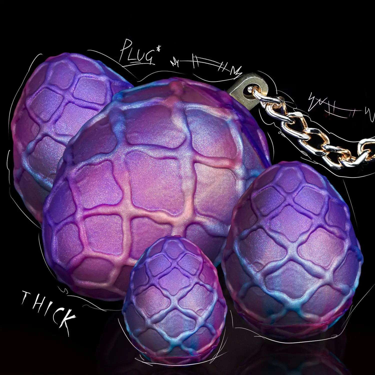 Anal Plug Egg with Chain anesidora Anal Plug Egg with Chain anesidora