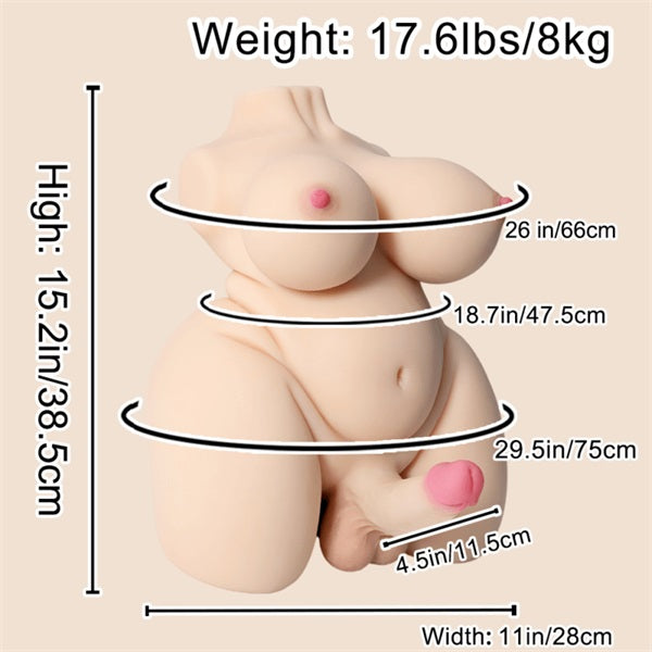 BBW Futa Sex Torso 17.6LB Fat Booty Trans