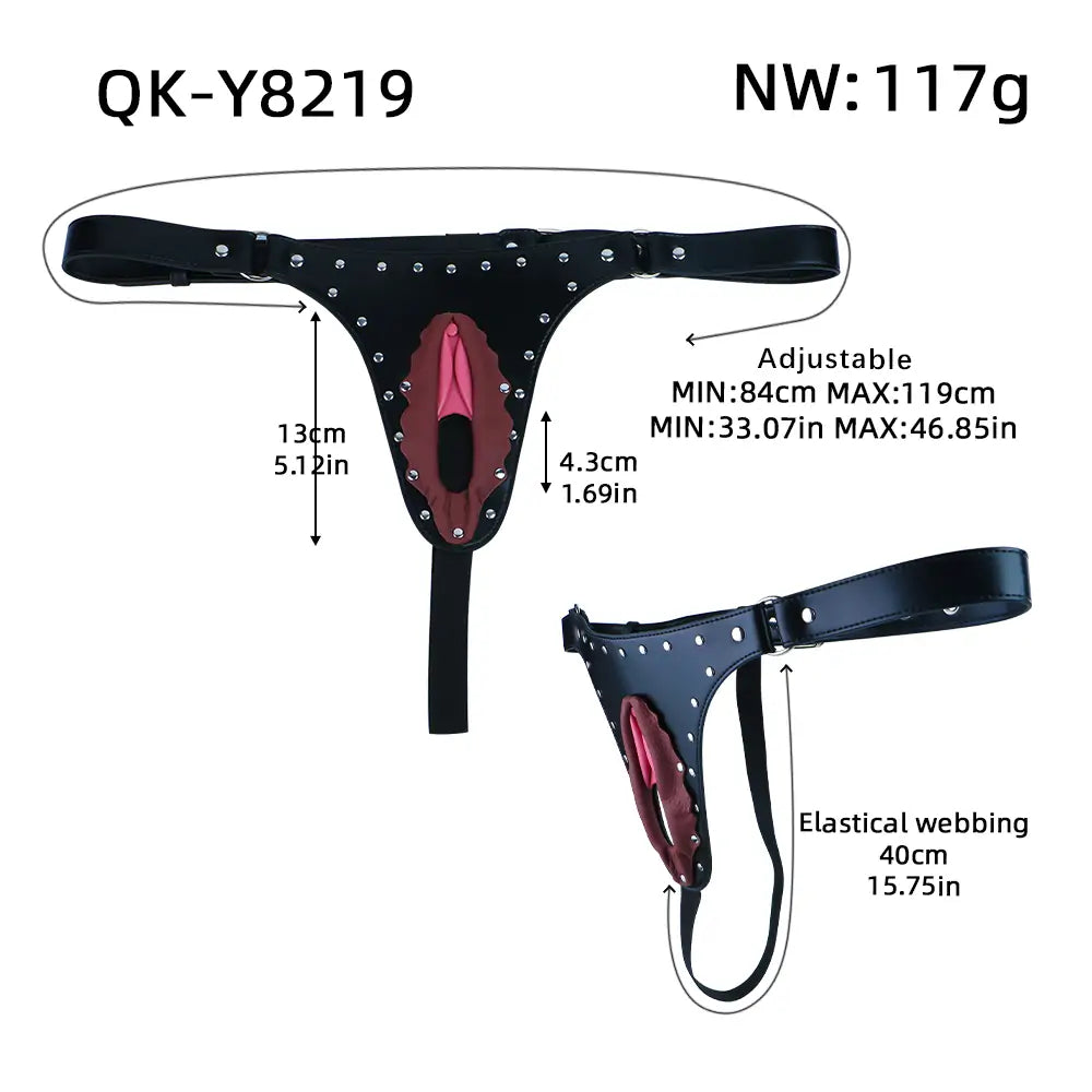 BDSM PU Leather Lingerie Set – Women's Roleplay