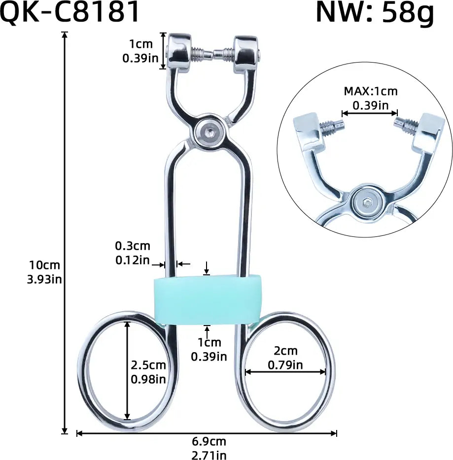 BDSM Stainless Steel Rebound Nipple Clamp