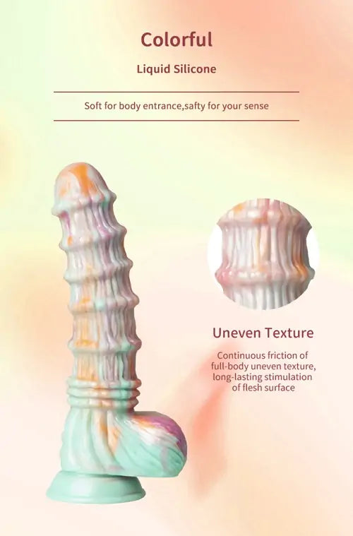Bamboo Textured Vibrating Fantasy Dildo