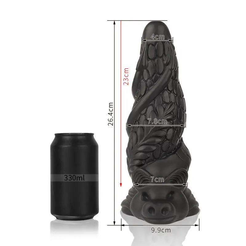 Bat Dragon-Scale Spiral Dildo 10 Inches