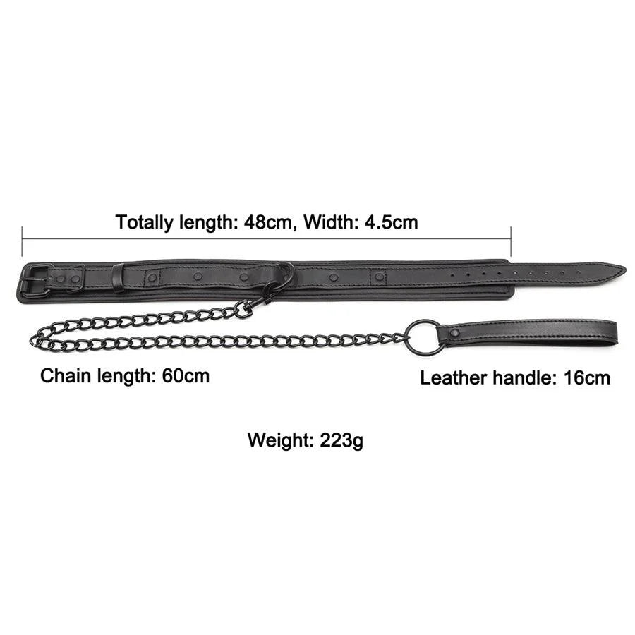 Bdsm Collar With Handle Premium Craftsmanship