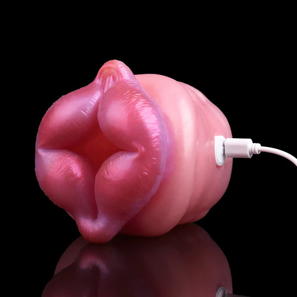 Bear Lips Remote Control Vibrating Stroker