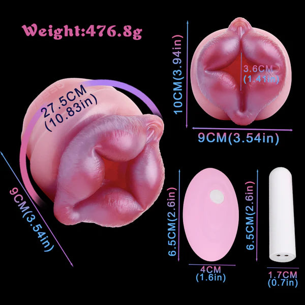 Bear Lips Remote Control Vibrating Stroker