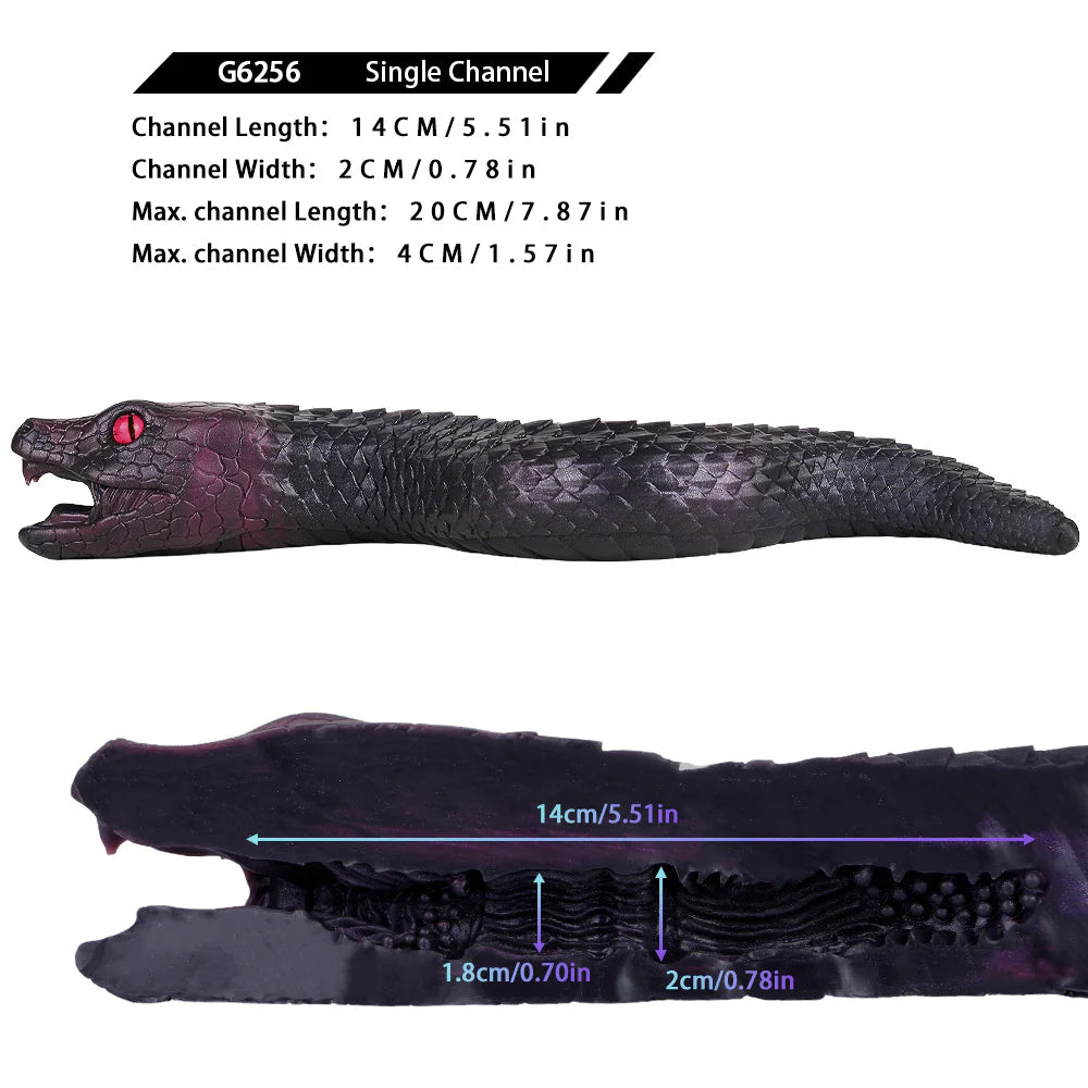 Black Manba Animal Silicone Male Stroker