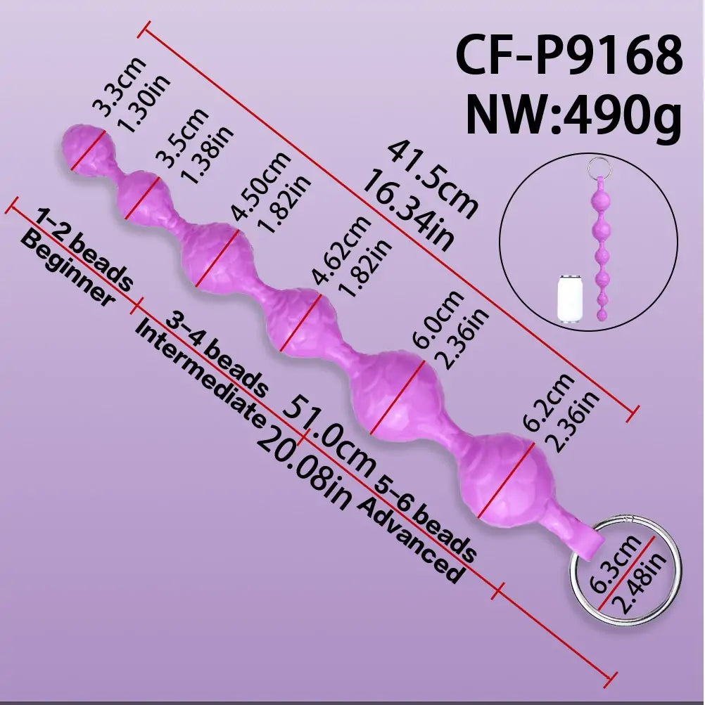 Blackviolet Dragonscale Beaded Butt Plug