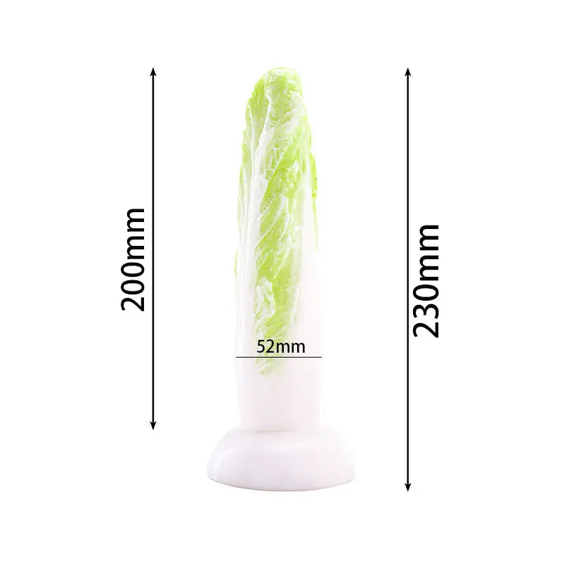 Cabbage Dildo 9 Inches with Suction Base