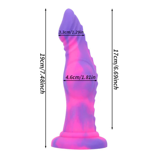 Cosmic Charger Silicone Horse Dildo 7.4 Inches