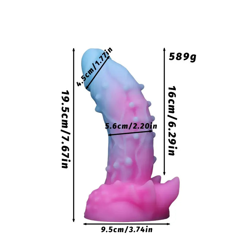 Cosmic Spiked Fantasy Dildo 8 Inches