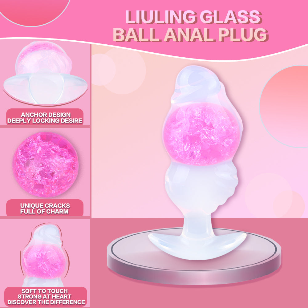 Crystal Glow Anal Beads Plug – 5.6 Inches