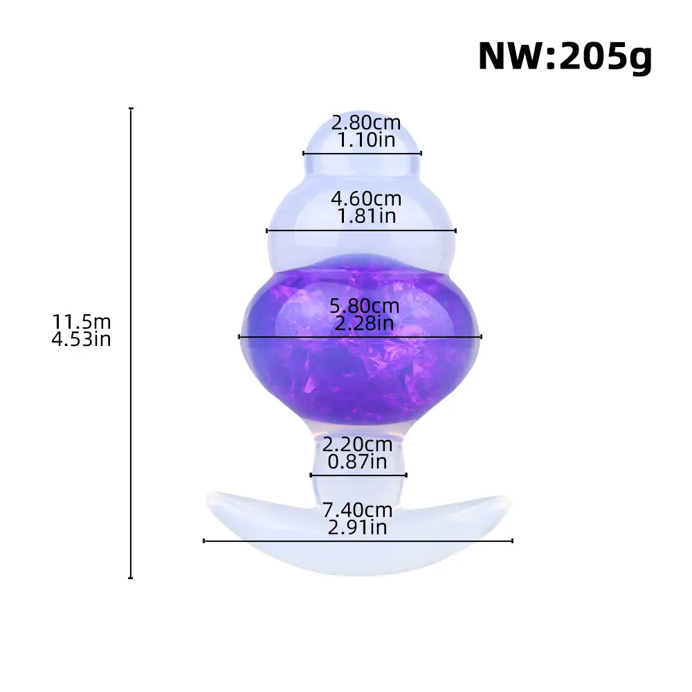 Crystal Glow Luminous Anal Plug