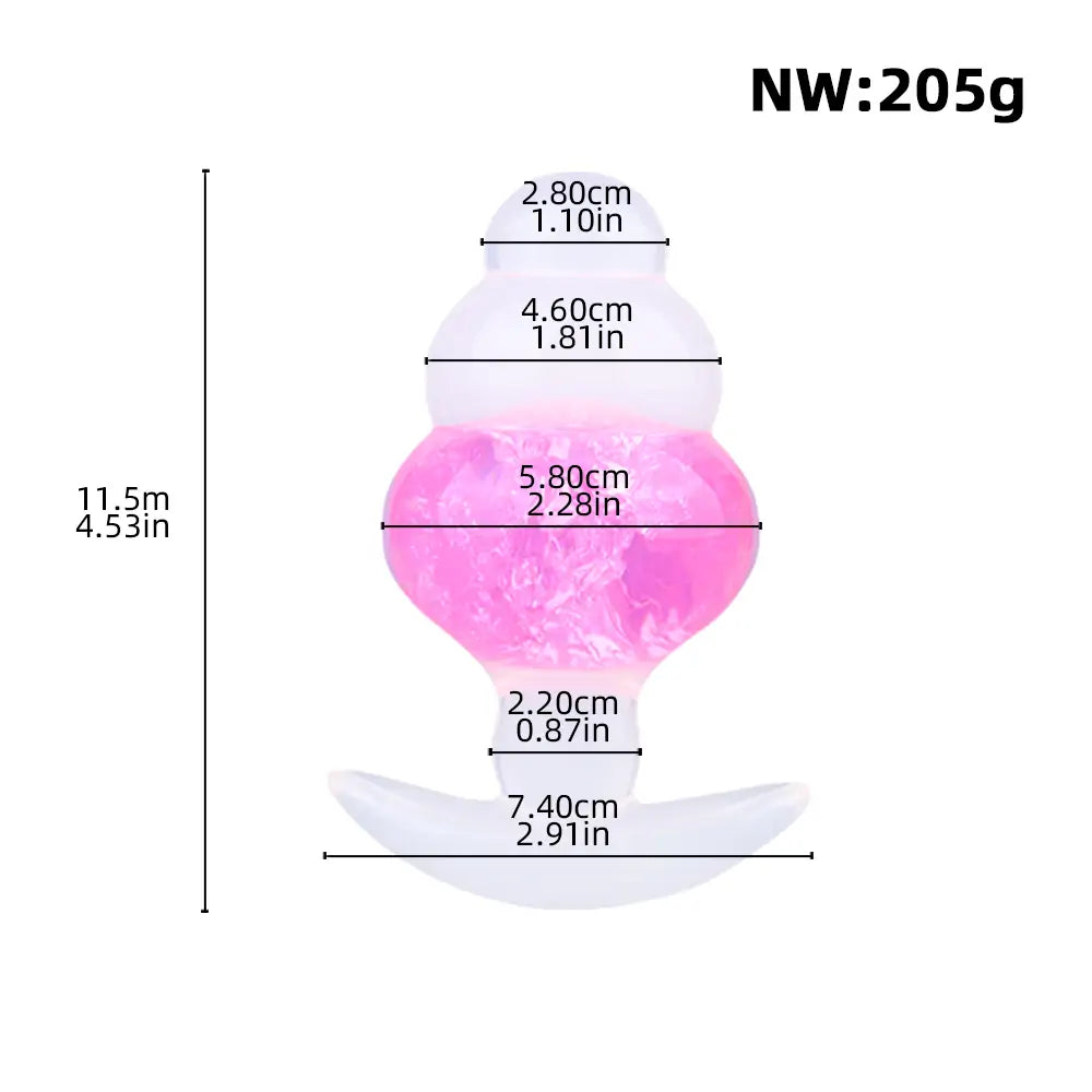 Crystal Glow Luminous Anal Plug