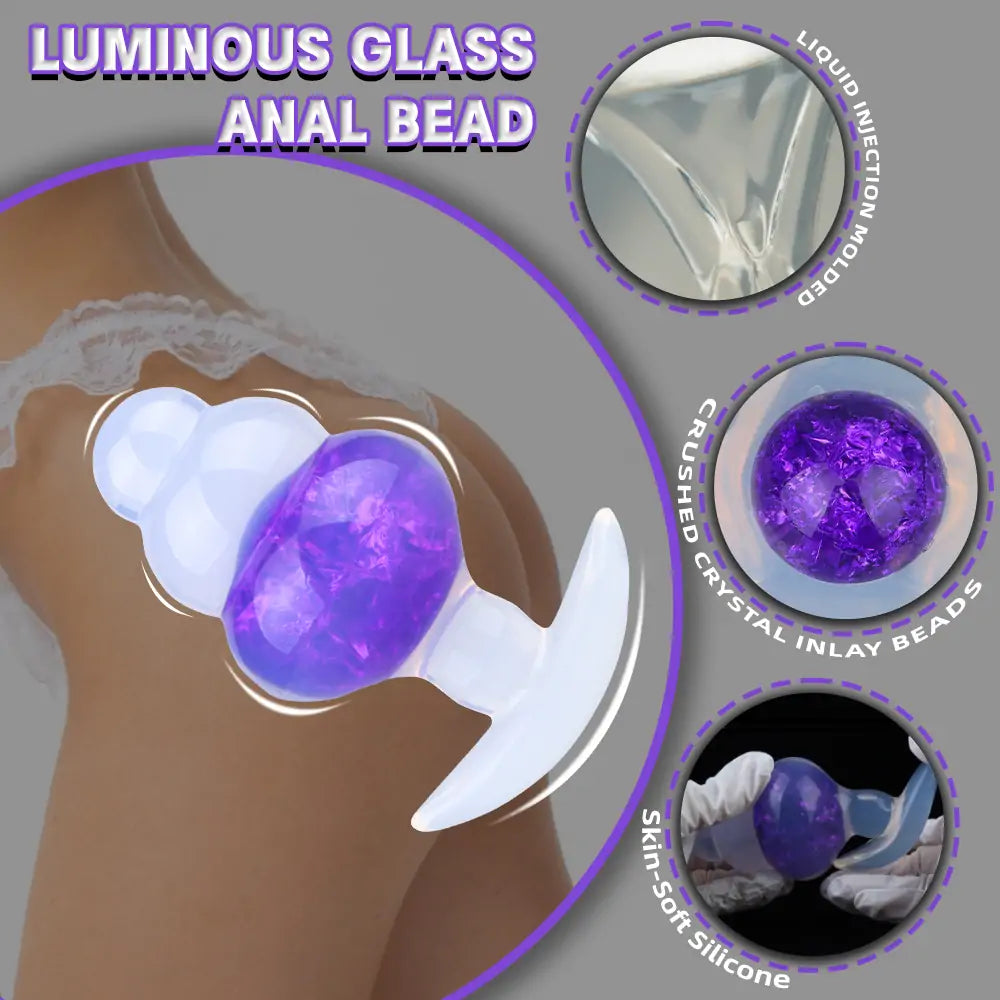 Crystal Glow Luminous Anal Plug