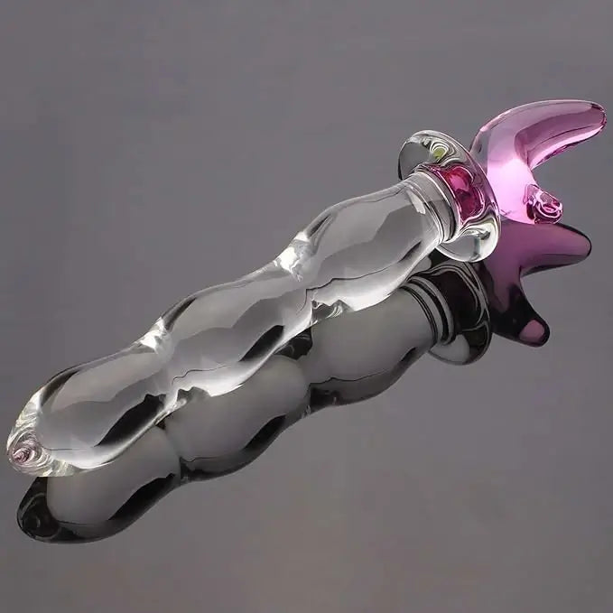 Crystal Glass Half Moon Pleasure Wand