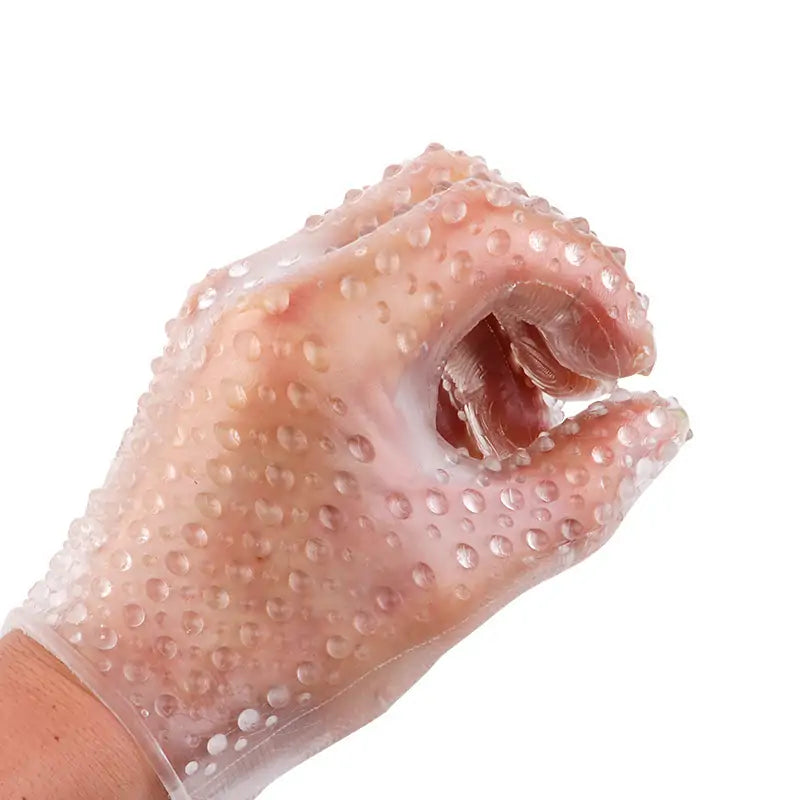 Crystal – Ribbed Transparent Fisting Gloves