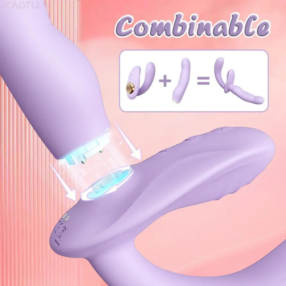 Detachable Wearable Double-Head Vibrating Dildo