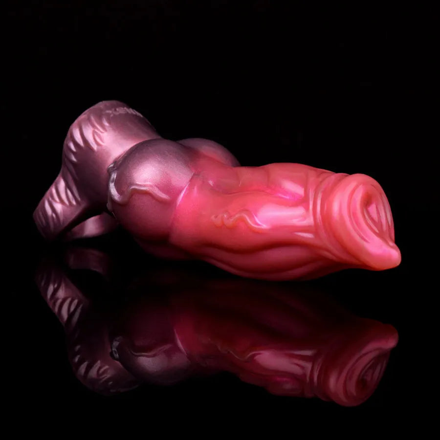 Dog Cock Sleeve Knot Design Premium Silicone