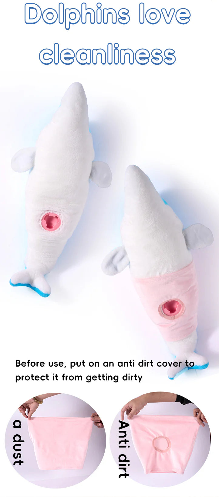 Dolphin Plush Pillow Discreet Dildo Machine