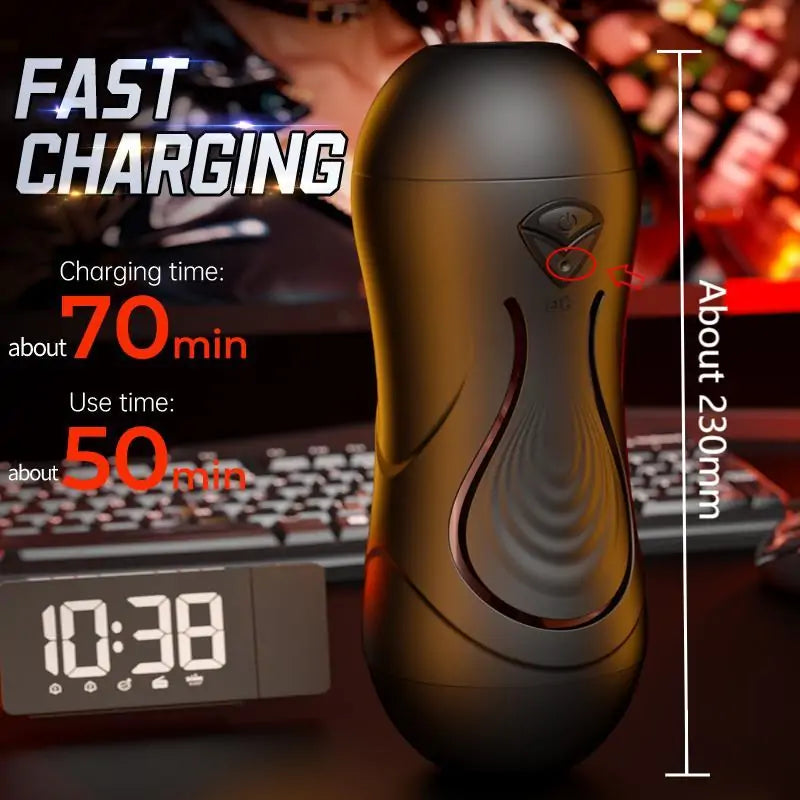 Doppelseitiges Knight Vibrating Masturbator with APP