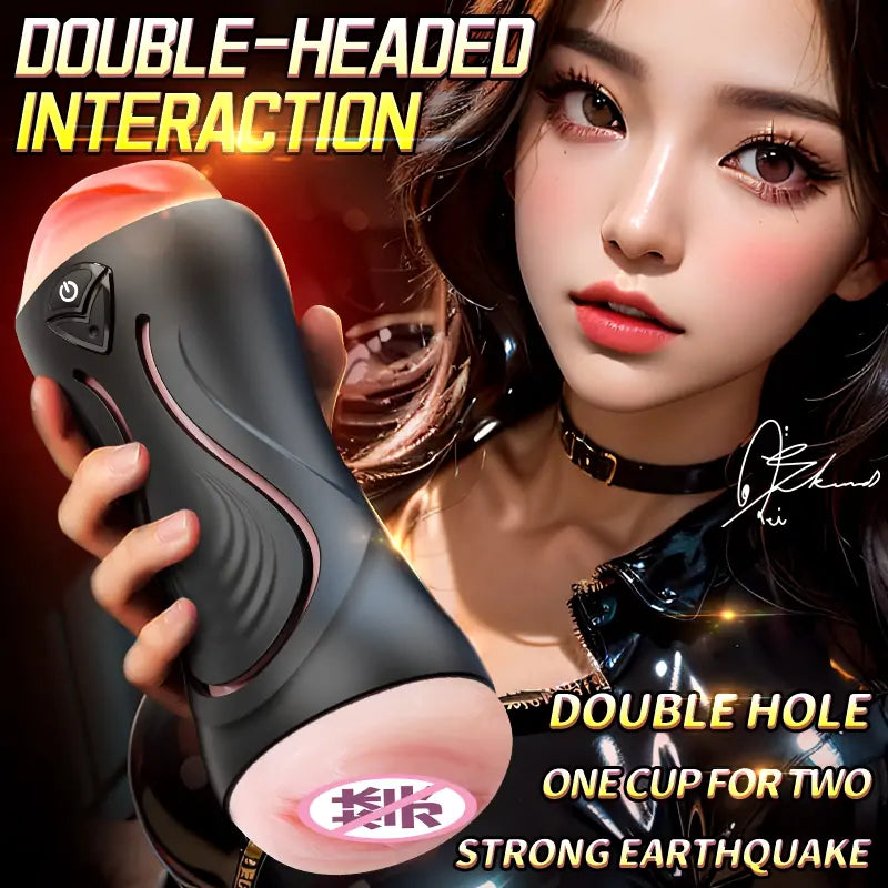 Doppelseitiges Knight Vibrating Masturbator with APP